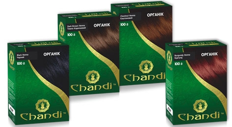  Натуральна фарба для волосся CHANDI на основі хни серія ОРГАНІК